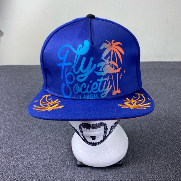 Fly Society Embroidered Men's Fly High Snapback Hat Wool Blend - Picture 1 of 11